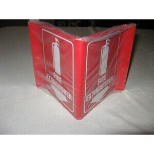 Prinzing Fire Extinguisher Arrow Sign Plastic Angle Rigid 3D V1FE15A 6" x 6" NEW